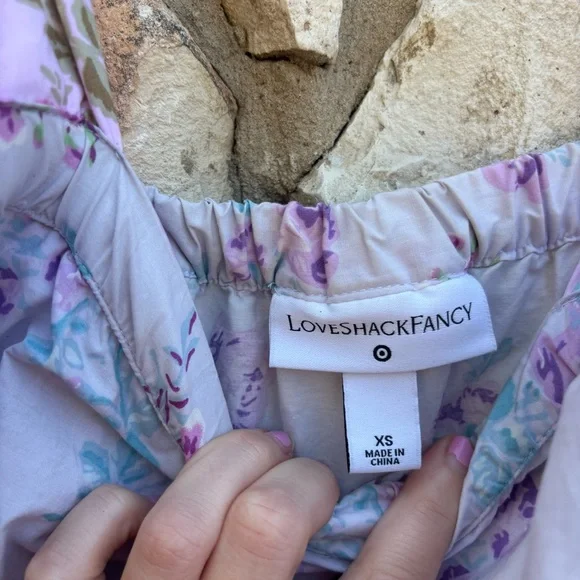 Love Shack Fancy Target Dress Womens Size xs Floral Tiered Tie Strap Ruffles - Picture 3 of 4